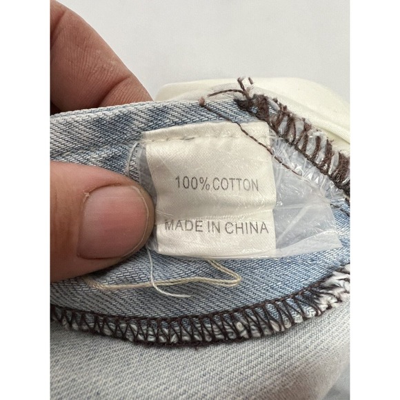 Carmar Light Wash Denim Distressed Jeans Overalls Size Small - Picture 13 of 13